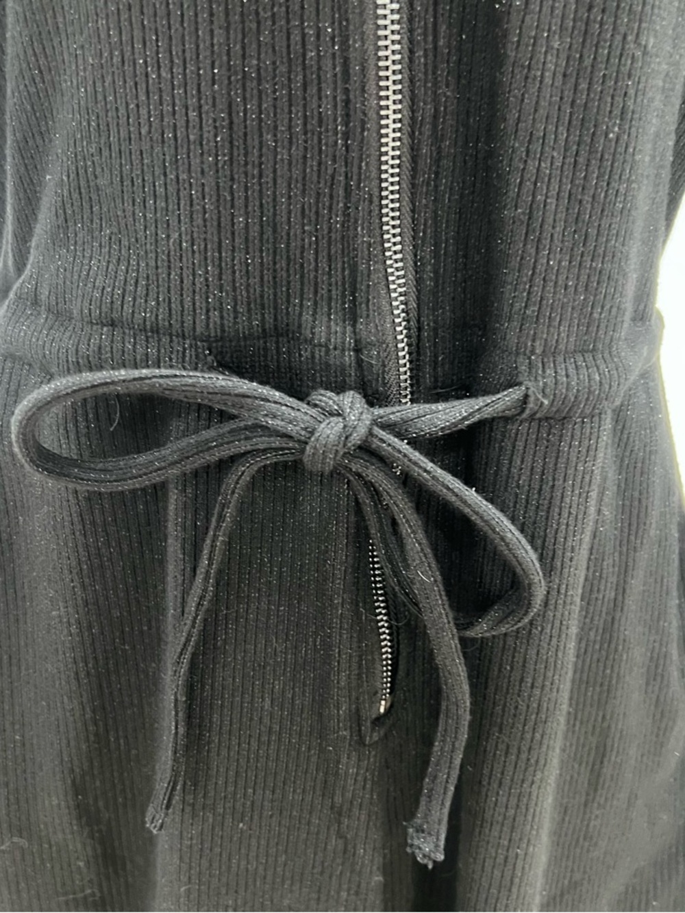 Modesees Elegant Knit Sparkling Zipper Front Jumpsuit - Picture 6 of 8